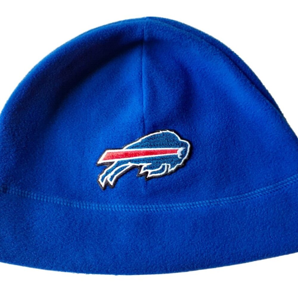 Buffalo Bills Winter Hat Skull Cap Beanie Fleece Warm Royal Blue Red Football